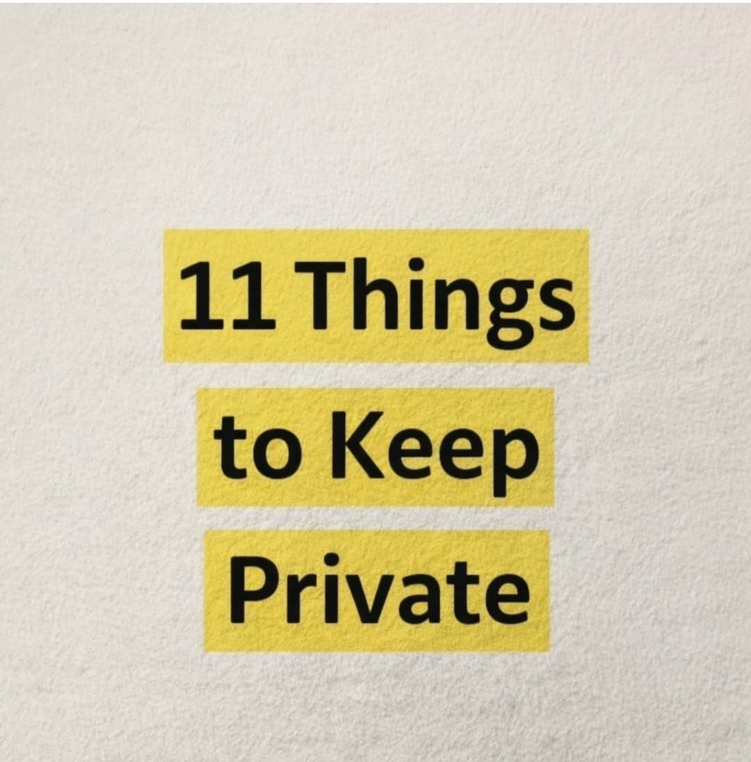 For the sake of peace of mind, here are 11 things to keep private.

Thread 🧵