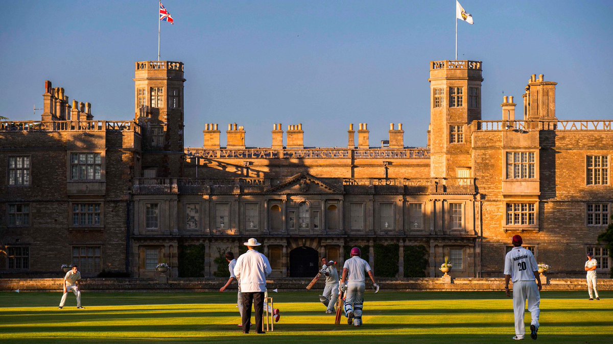 Today’s beautiful cricket ground is Castle Ashby House in Northamptonshire
