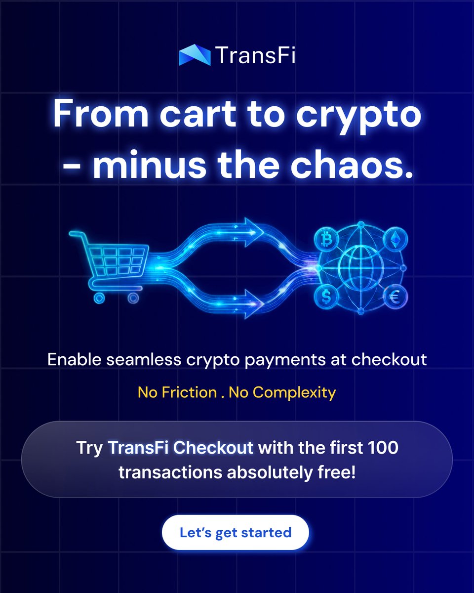 𝐅𝐫𝐨𝐦 𝐜𝐚𝐫𝐭 𝐭𝐨 𝐜𝐫𝐲𝐩𝐭𝐨 - 𝐰𝐢𝐭𝐡𝐨𝐮𝐭 𝐭𝐡𝐞 𝐜𝐡𝐚𝐨𝐬. ⚡  Enable seamless crypto payments right at checkout - no friction, no  complexity. Start with your first 𝟏𝟎𝟎 𝐭𝐫𝐚𝐧𝐬𝐚𝐜𝐭𝐢𝐨𝐧𝐬  absolutely free. Unify cards, crypto,