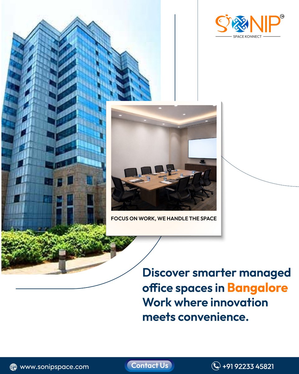 sonipspace's tweet image. Looking for a workspace that blends functionality, comfort, and efficiency?
Explore Sonip Space Konnect’s managed office spaces in Bangalore built to support productivity, collaboration, and growth.
#SonipSpaceKonnect #ManagedOfficeSpaces #BangaloreOffices #WorkspaceSolutions