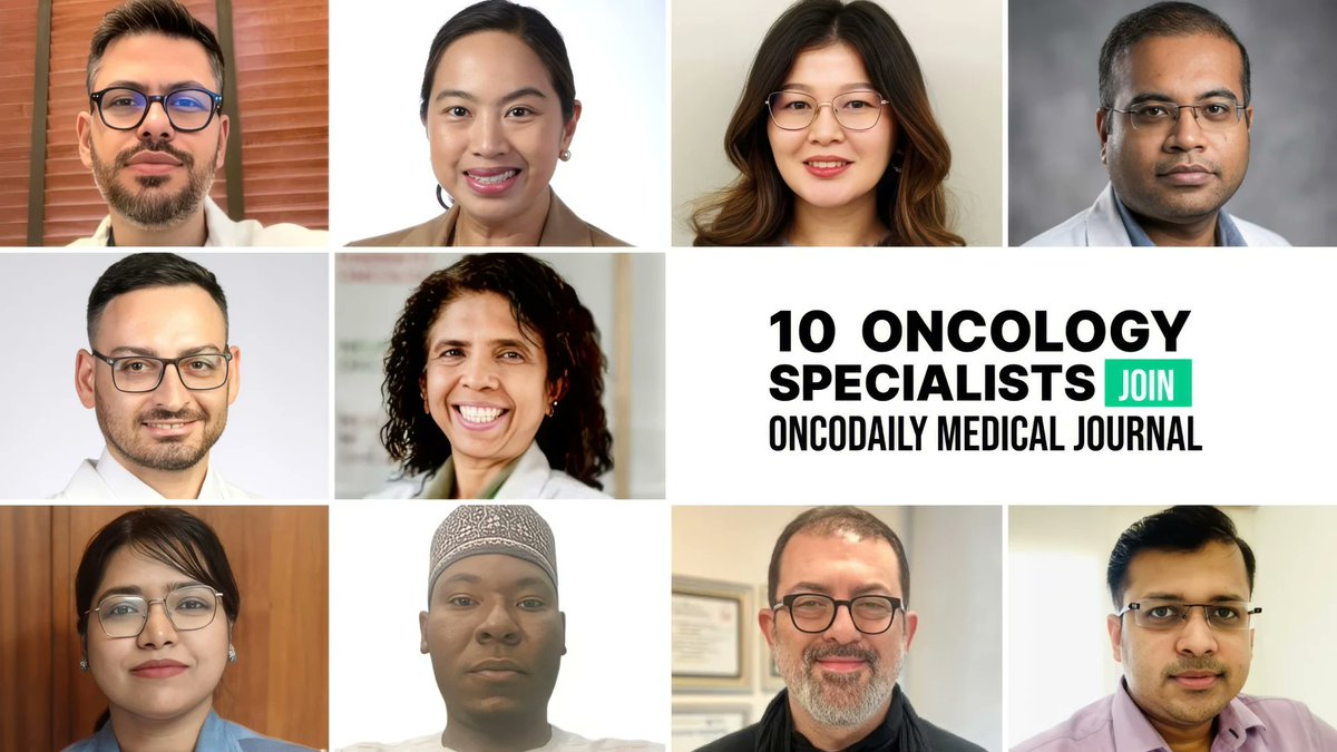oncodaily's tweet photo. 10 Oncology Specialists Join OncoDaily Medical Journal’s Editorial Team

@drswarupamitra | @datta_cs  | Bitan Pramanik  | @dronkoloji | Akmaral Ainakulova  | Alexandra Panina | Houssam EL MASRI  | Kasimu Bashiru  | Romillie Cruz, MD  | Soumita Majumdar 

https://t.co/53DLQ6MjZm

 #Health #Oncology #OncoDaily #Medicine #Cancer @CancerWorldmag