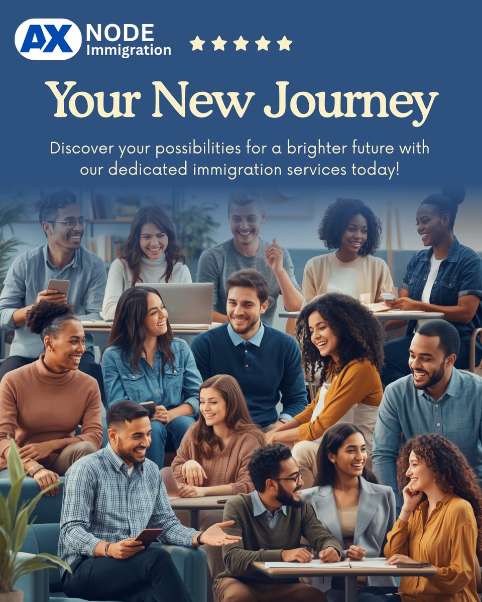 Axnode's tweet image. Embark on your new journey with Axnode Immigration, where our diverse team of experts guides you toward global opportunities in Canada PR, work visas, study abroad, and skilled migration. 
#AxnodeImmigration #ImmigrationConsultants #CanadaPR #WorkVisa #StudyAbroad #PRPathway