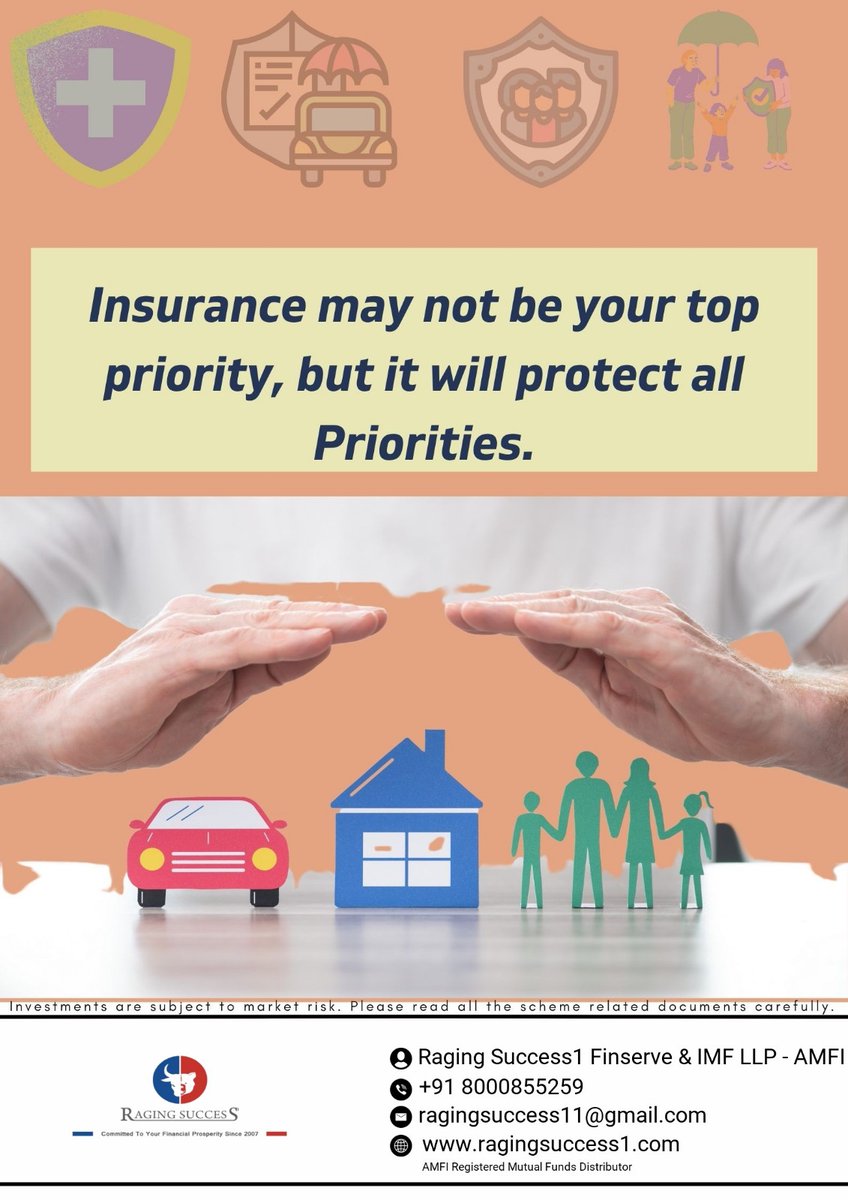 ragingsuccess1's tweet image. Before wealth creation comes wealth protection. Insurance is your top priority.
#InsuranceMatters #FinancialProtection #SmartPlanning #LifeInsurance #HealthInsurance #SecureLife