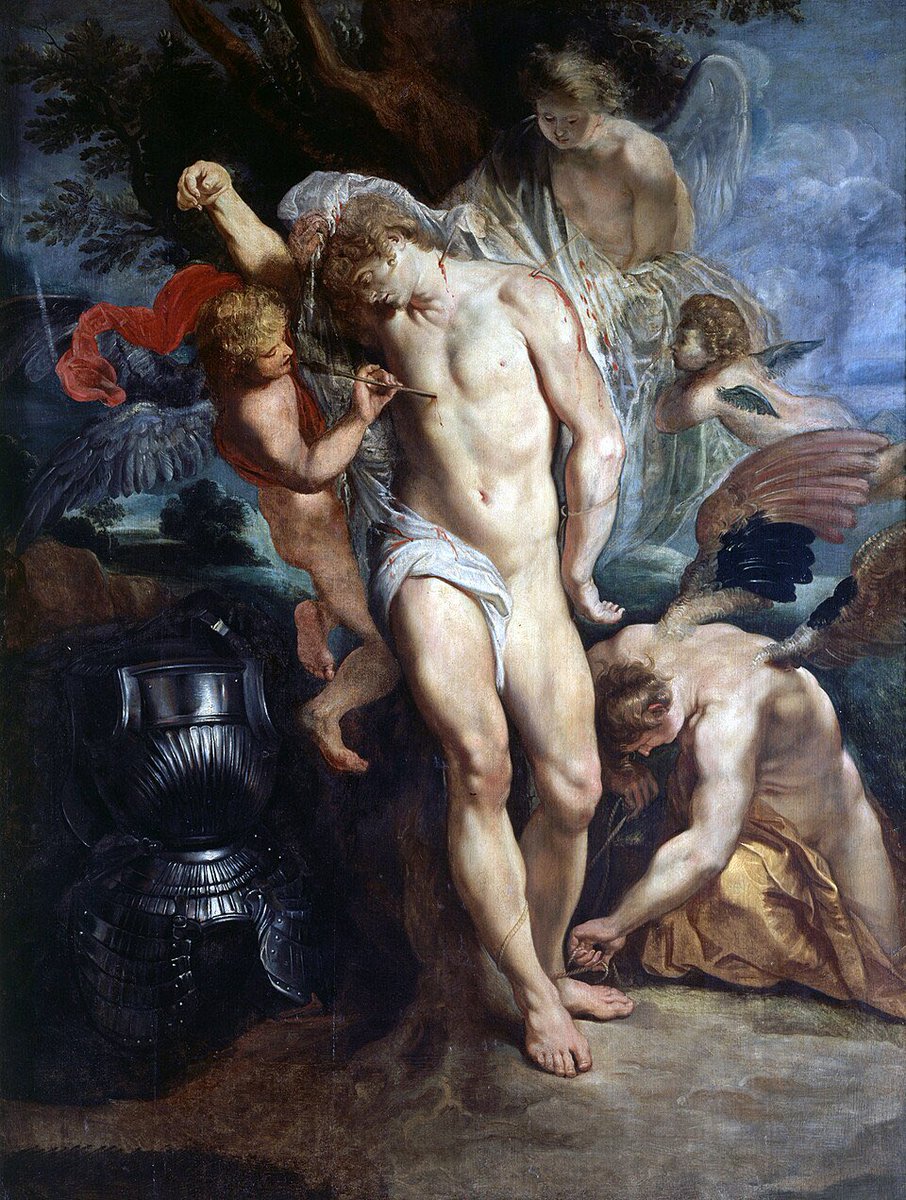 San Sebastián curado por ángeles, por Pedro Pablo Rubens, Palazzo acordonó