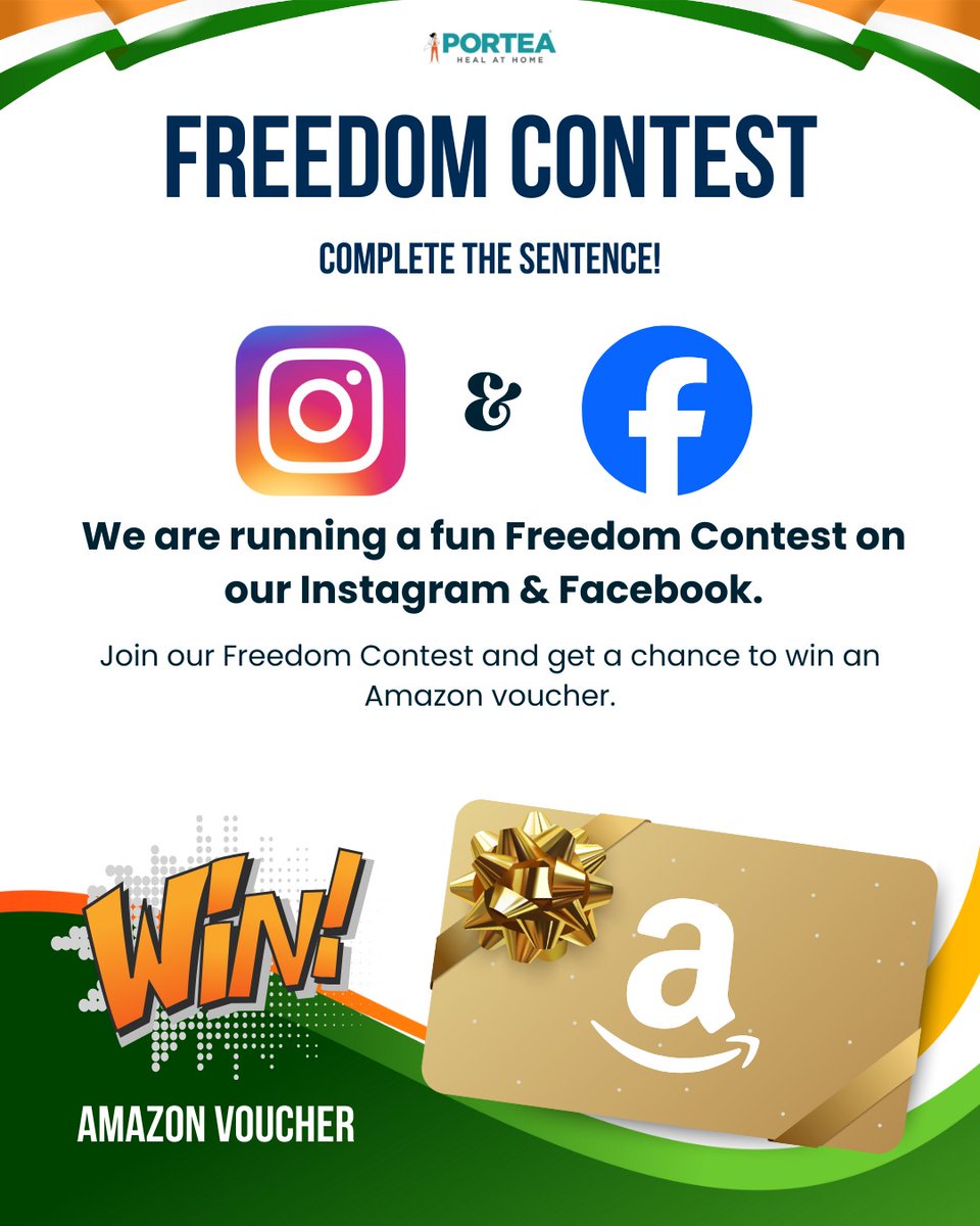 PorteaMedical's tweet image. What does “Freedom to be healthy” mean to you?
Join our Freedom Contest on Instagram &amp;amp; Facebook, share your line, and stand a chance to win an Amazon voucher. 💙
portea.com
#FreedomToBeHealthy #PorteaCares #ContestAlert