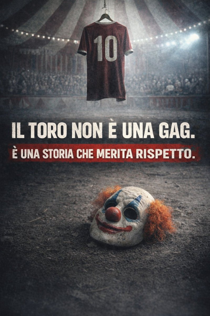 Il problema non è perdere.
Il problema è trasformare il Toro in uno spettacolo senza dignità, nascondere la mediocrità con una gag e le partite in un passatempo per pensionati e "birretta lovers".
Non è un circo.
È una maglia che pesa.
#Toro #Granata #Rispetto #Identità #SerieA