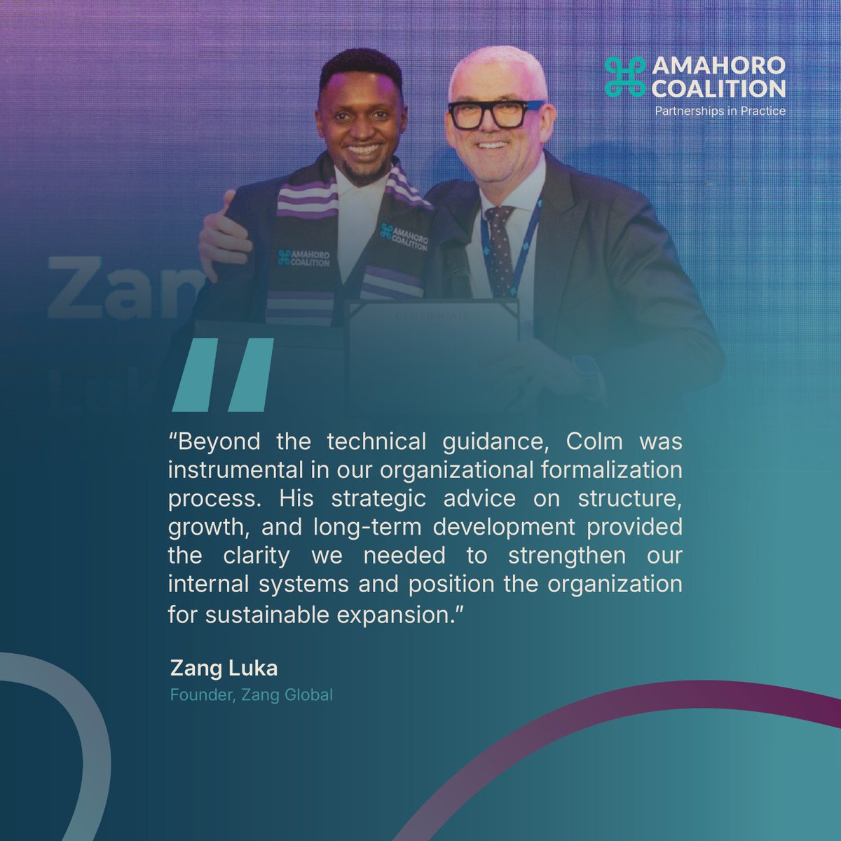 Kudos to <a href="/PSABDPWorld/">PSA BDP</a> and the The <a href="/AfricaAmahoro/">Amahoro Coalition</a> for demonstrating what meaningful partnership can look like in practice.