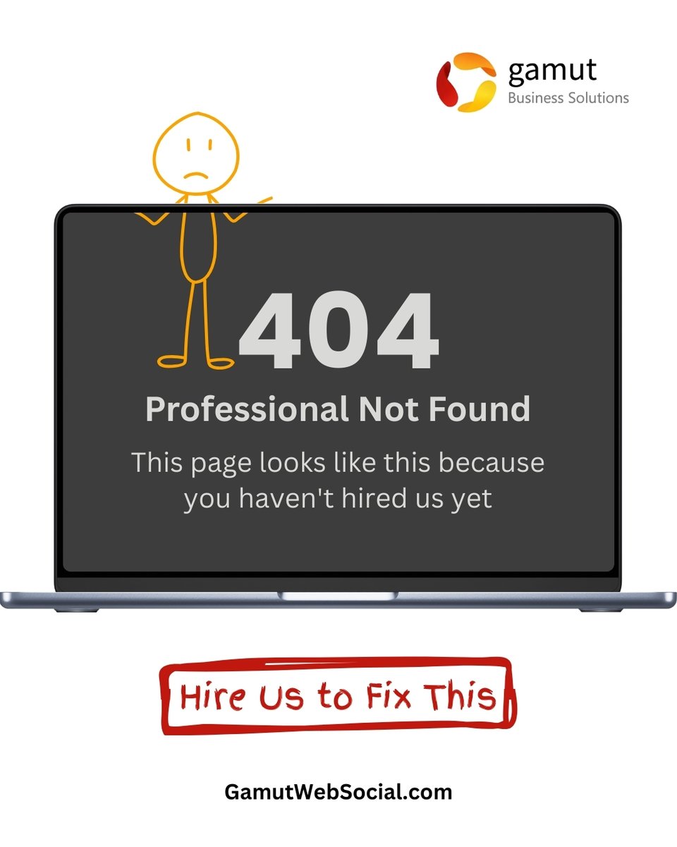 gamutwebsocial's tweet photo. Oops! Looks like you haven't found the right agency for your website development. 📷
Want your actual website to look better than this? 
Email us at Contact@GamutWebSocial.com or DM us
https://t.co/CtMVFVcgsE
#WebDevHumor #404Page #WebsiteDesign #WebsiteDevelopmentAgencynearme https://t.co/0MgqP2VkMw