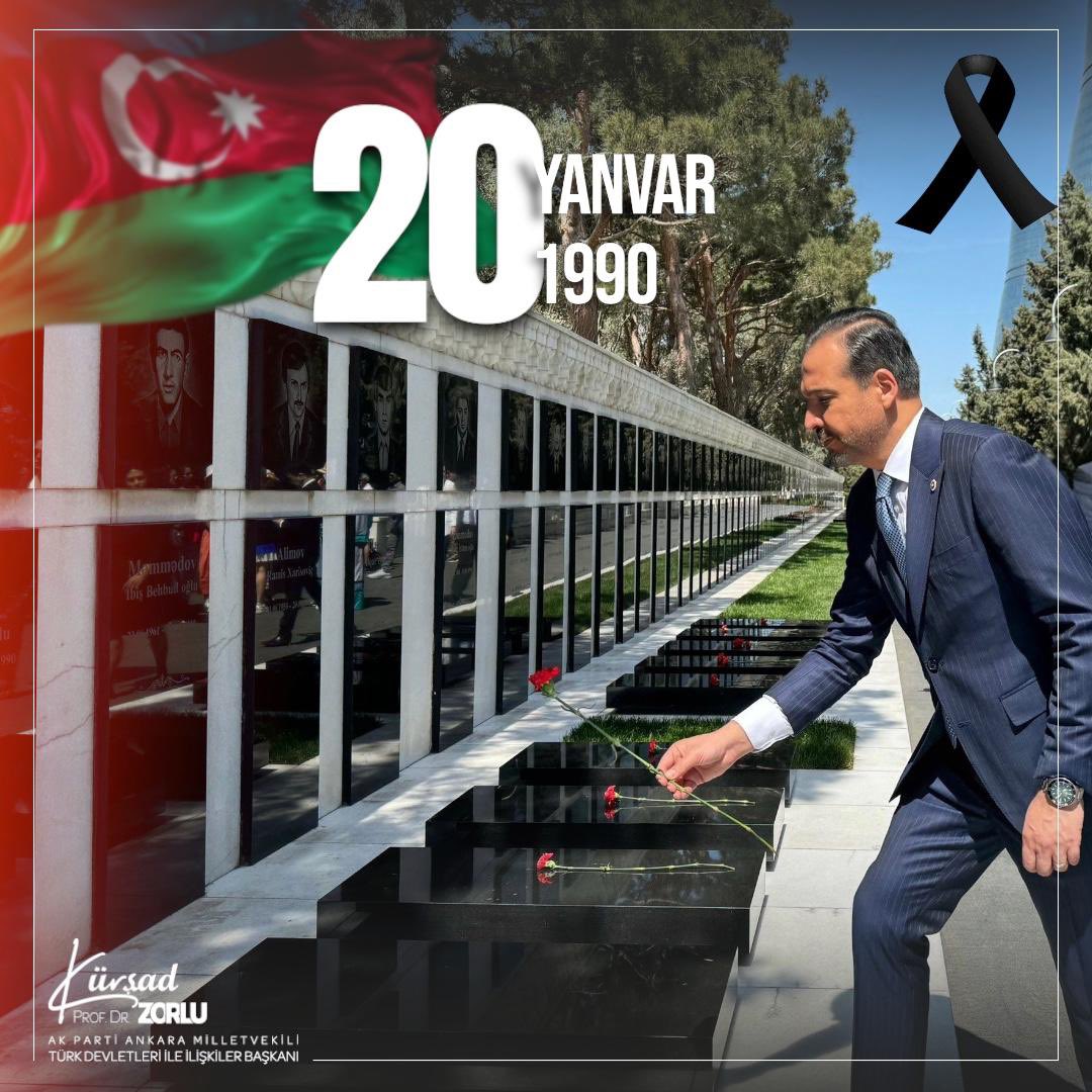 20 Ocak, Azerbaycan halkının özgürlük ve bağımsızlık mücadelesinde tarihe kazınmış bir gündür.🇹🇷🇦🇿

1990 yılının 20 Ocak’ında hayatını kaybeden masum insanlar, bağımsızlık uğruna canlarını feda ederek milletin hafızasında ebedi yerlerini almıştır.

Bu tarih, aynı zamanda baskıya