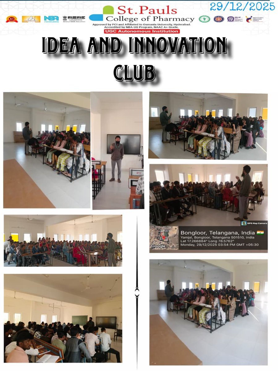 stpaulspharmacy's tweet photo. Awareness Session on Problem Identification and Prototyping

Awareness session on #ProblemIdentification and Prototyping was successfully conducted under the IIC flagship for 100 students and faculty.

#STPauls #IIC #InnovationAwareness #Prototyping #DesignThinking #Innovation https://t.co/ZS5oCqRXhY