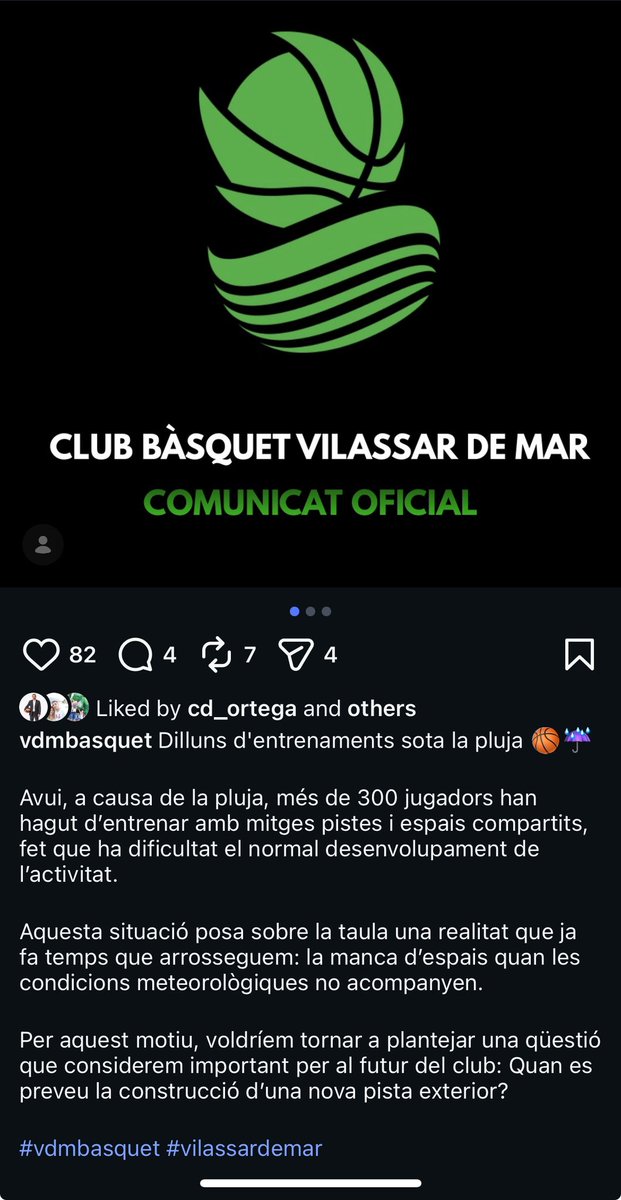 La8y's tweet photo. @VilassardeMar quan reprendreu la construcció de la pista annexa aprovada per l’anterior govern, donant així resposta a les necessitats demandades, per manca d’espais, a les criatures del vostre municipi que volen jugar a 🏀? @babordvdm @vilassarradio @JuntsxVdM @VDMbasquet https://t.co/Dl9yATgD6c