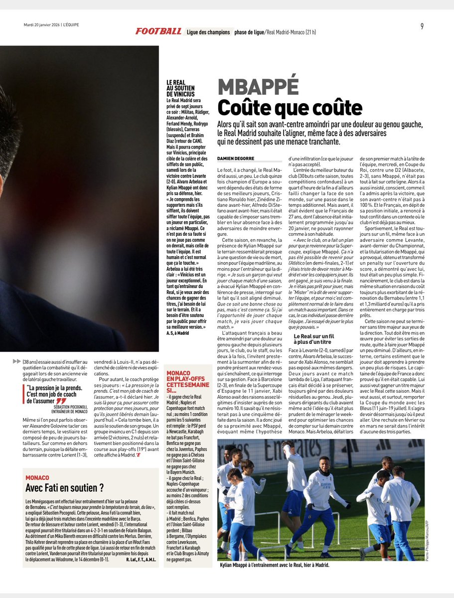 LudoLamoureux's tweet photo. #REALMON #LDC #UCL #J7 #lequipe #pocognoli #travaillerdur #mbappe #mobutu #scuroout #asm #monaco https://t.co/R6xjib7iUO