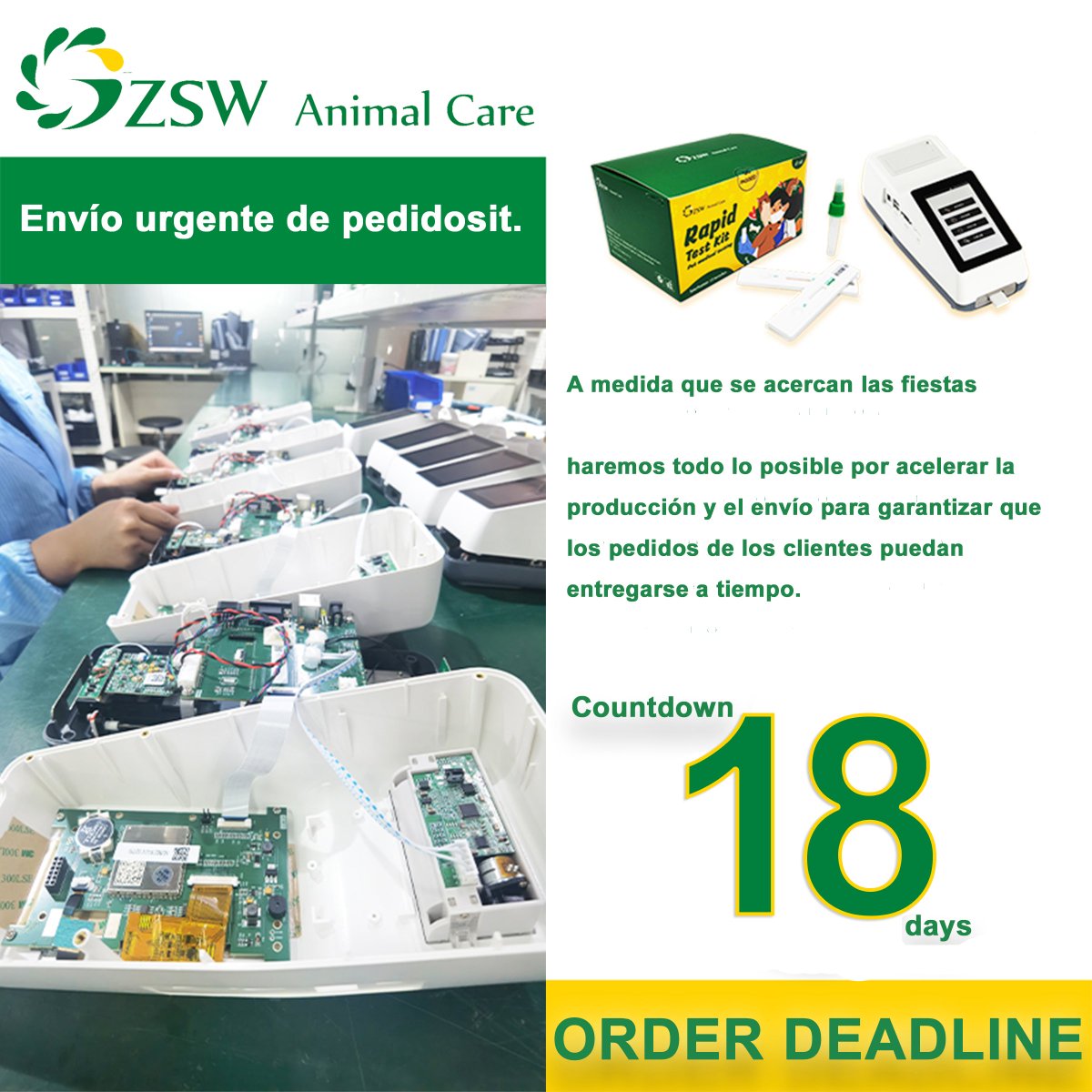 As the holidays approach.
we will go all out to speed upproduction and shipment to ensurethat customer orders can bedelivered on time👍👍👍👍👍#vet #petmedical #petdiagnosis