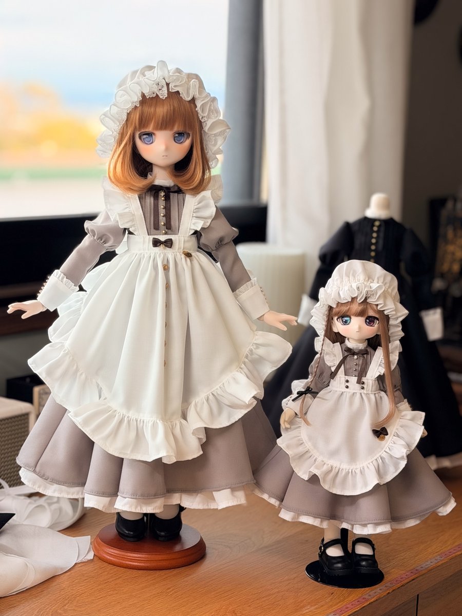 MDDとTinyFoxそれぞれのメイド服。 ちょっとデザインが違います。