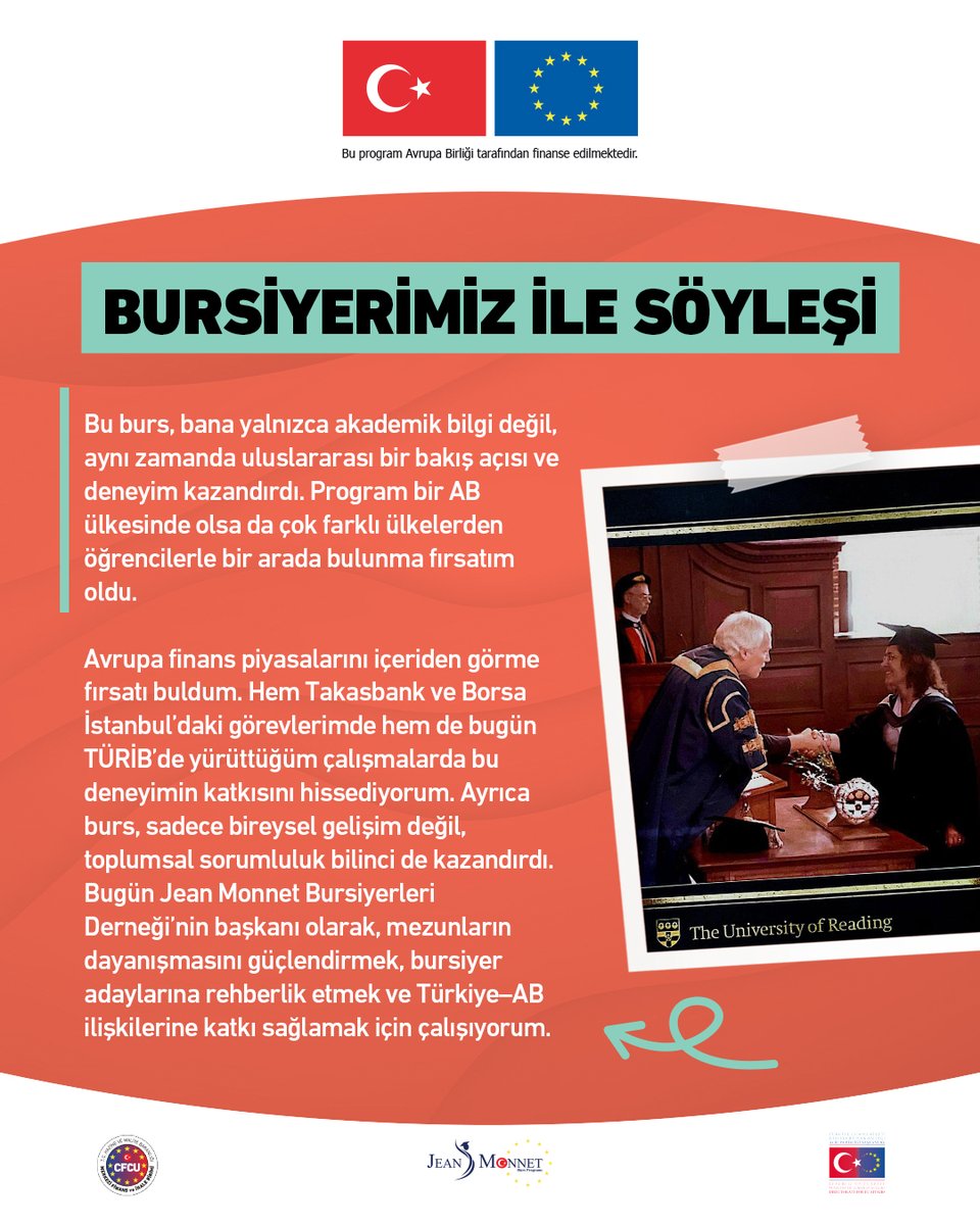 jeanmonnetbursu's tweet photo. İnandığın yolda attığın adımlar, başarıyı kaçınılmaz kılar.
 
 2004 - 2005 akademik yılı bursiyerimiz, Jean Monnet Bursiyerleri Derneği Başkanı Doç. Dr. Necla İlter Küçükçolak ile yaptığımız söyleşi için Jean MonneTime dergimize göz atmayı unutmayın.
 
Söyleşimizin tamamına aşağıdaki linkte yer alan Jean MonneTime dergimizin Kasım 2025 sayısından ulaşabilirsiniz. 🔗
https://t.co/Oh830jKuv1

#jeanmonnet #jeanmonnetbursu #jeanmonnetbursiyerleri #avrupabirliği

@ABBaskanligi @EUDelegationTur @cfcuturkiye