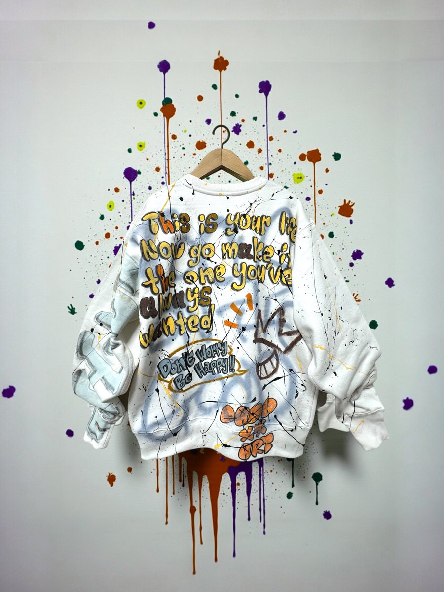 中野ブロードウェイ　コート　kaya リメイク　ペイント