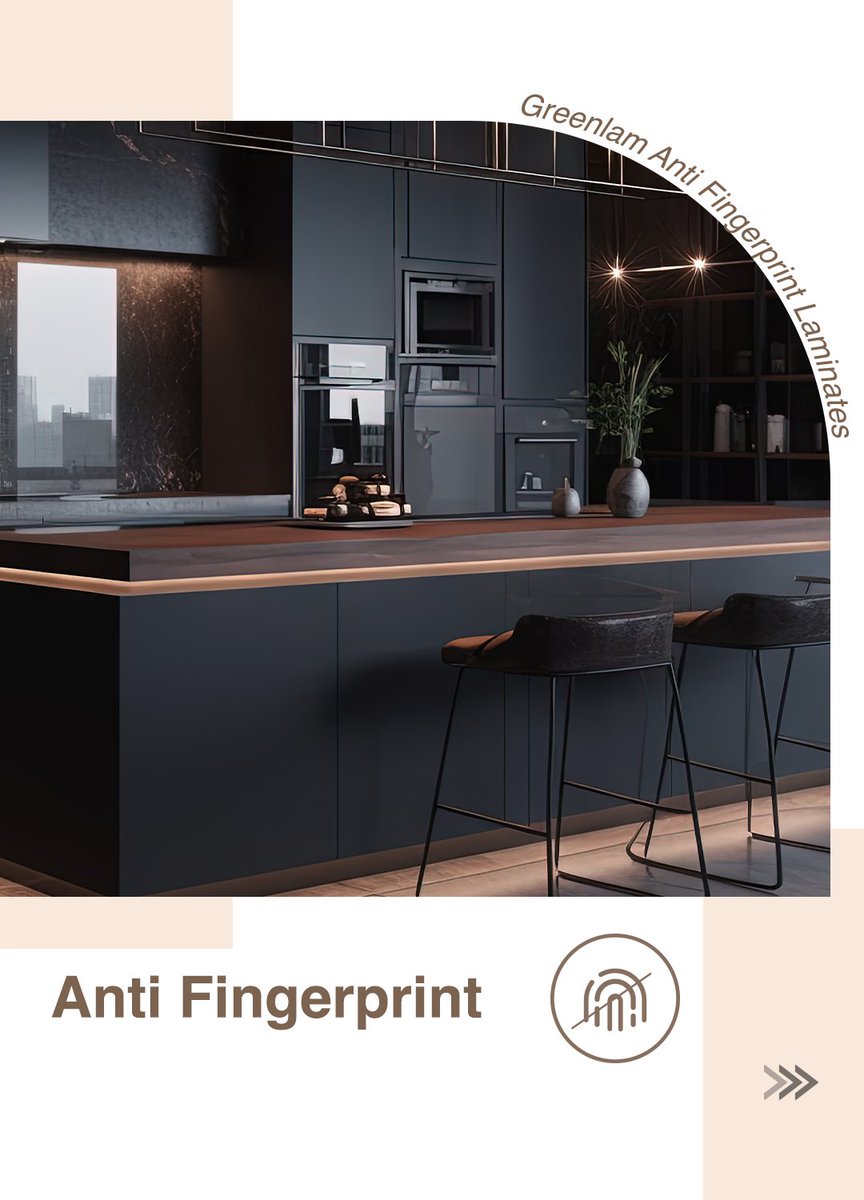 Greenlam01's tweet image. Say goodbye to fingerprints and scratches.
Greenlam’s Anti-Fingerprint Laminate Collection, with thermal healing properties, keeps surfaces flawless and beautiful.

Discover more by clicking here: bit.ly/3NEfLxX

#GreenlamLaminates #AFXCollection #AntiFingerprint