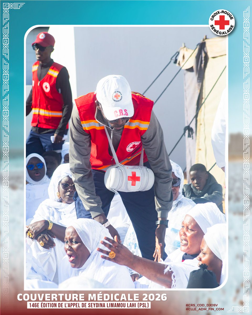 crdakar's tweet photo. Dans le cadre de l’Appel des Layennes, un dispositif a été mis en place afin d’assurer la prise en charge sanitaire et la sécurité des participantes et des fidèles.
Cette mobilisation témoigne du sens élevé de responsabilité, d’organisation et d’engagement des secouristes 
#CRS https://t.co/zE035qlU3F