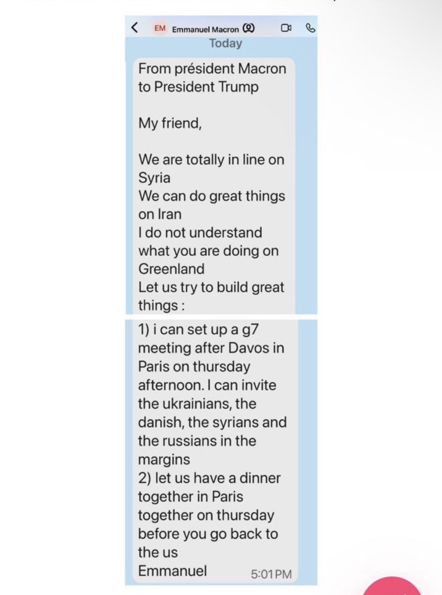 Sans commenter la méthode, l’entourage d’Emmanuel Macron confirme ce matin l’authenticité de ce message privé signé par le président de la République, et publié cette nuit par Donald Trump sur son réseau social. 

Ce message "démontre que le President français en public comme en