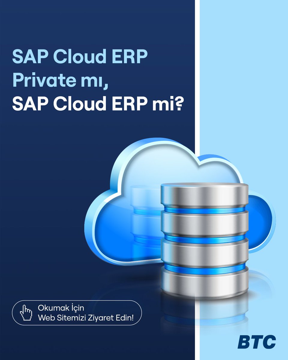 Dijital dönüşüm yolculuğunun anahtarı, SAP Cloud ERP Private ve SAP Cloud ERP gibi akıllı ERP çözümlerinden geçiyor. Bu blog yazımızda, işletme ölçeğine ve ihtiyaca göre şekillenen iki yaklaşımı net biçimde ele alıyoruz.

🔗 Blogu okumak için:btc-ag.com.tr/Kurumsal/Kayna…

#BTC #SAP