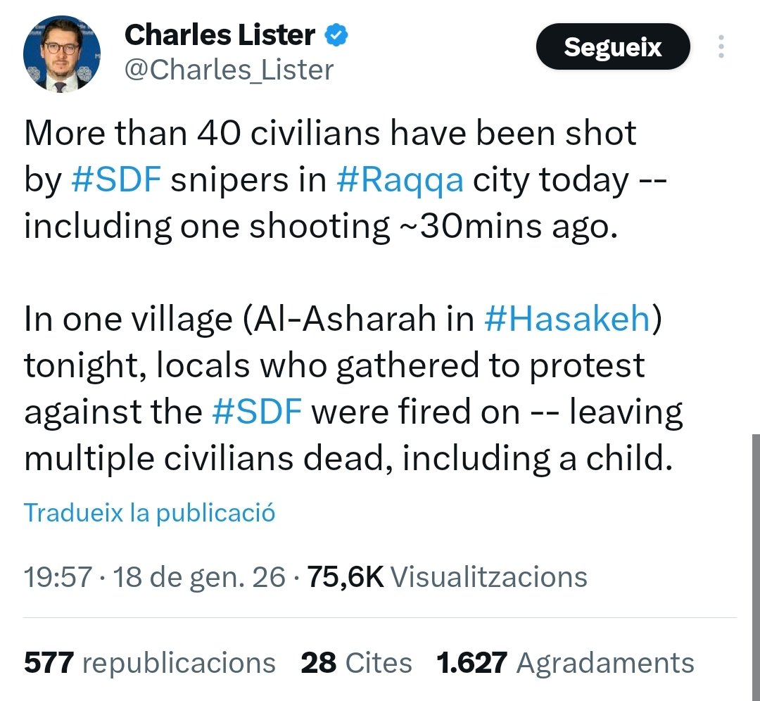 Be careful with <a href="/Charles_Lister/">Charles Lister</a> and <a href="/MiddleEastInst/">Middle East Institute</a>.

He is not an expert, he is a propagandist of sunni fundamentalism paid by Saudi Arabia/UAE. 

As he also did with the Druze and Alawites, he spreads fake news to fuel killings and hatred.

How many murders has he caused?