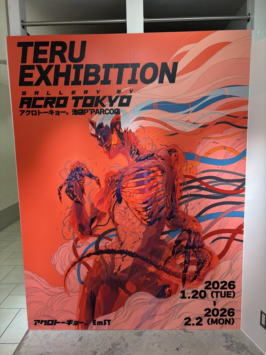 SlowKinax's tweet photo. TERU EXHIBITION初日に行けた運の良さよ #TERU  #REDTAIL https://t.co/f9VffHo45h