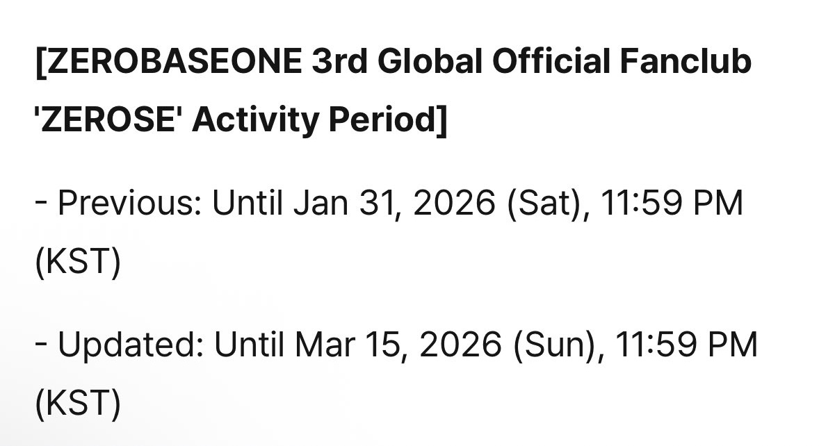 Telling us when the fanclub period is expiring might be the craziest way to announce disbandment date....