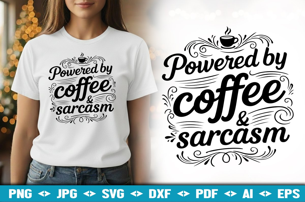 Leacoad1's tweet photo. Powered by Coffee and Sarcasm is more than a phrase. Designed for creators, professionals, and night-shift thinkers who face every task with a strong cup of coffee and a sharper sense of humor.
https://t.co/FBV1gkDewQ
@premium 
#RemoteWorkLife
#tshirts https://t.co/337lULoBTL