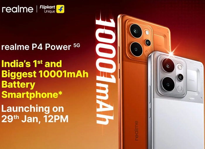 realme P4 Power 5G with massive 10,001mAh battery launching in India on 29th January  mobigyaan.com/realme-p4-powe…