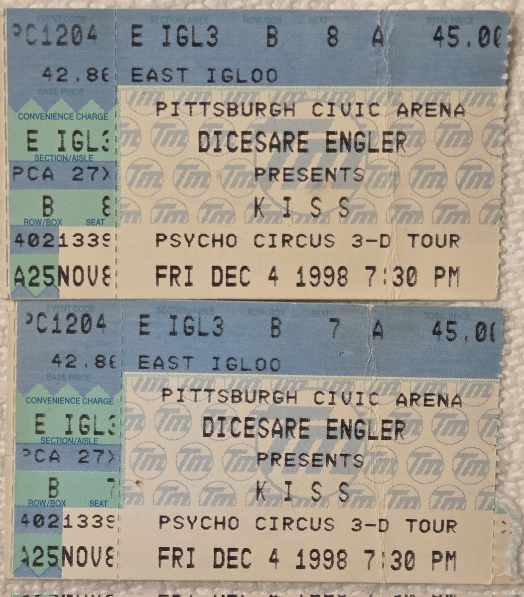 dvesean's tweet image. January 20 1952

Paul Stanley (B-Day) is an original member of KISS since 1973.

Can you imagine working with
Gene F*cking Simmons for 50 yrs??

We saw KISS a couple X's at The Civic Arena, 1990's.

And those are "The Special DVE Seats."

(Oxygen Masks &amp;amp; Telescope Not Included).