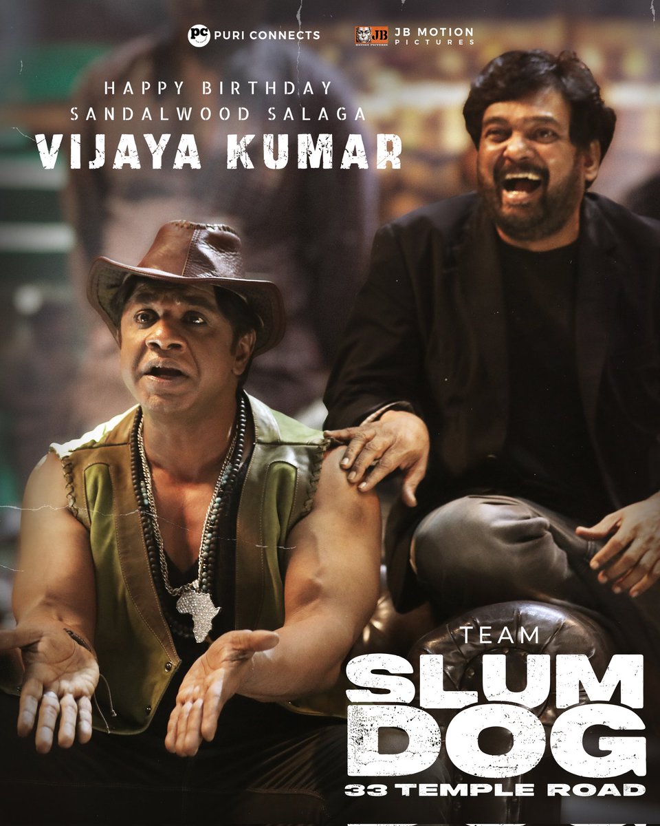 MovieUpdateszz's tweet photo. Wishing the phenomenal performer who brings honesty and soul to every role,
@officialsalaga, a very Happy Birthday ❤️‍🔥

His character and performance 
 in #SLUMDOG – 33 Temple Road is going to be raw, real , and riveting 💥💥💥

A #PuriJagannadh film 🎬
@Charmmeofficial Presents 🎥
Produced by Puri Jagannadh, Charmme Kaur, #JBNarayanRaoKondrolla

Releases in Tamil, Telugu, Hindi, Kannada and Malayalam.

Makkalselvan @VijaySethuOffl @iamsamyuktha_ #Tabu @rameemusic @puriconnects @actorbrahmaji #VTVGanesh @IamVishuReddy #PCfilm #JBMotionPictures