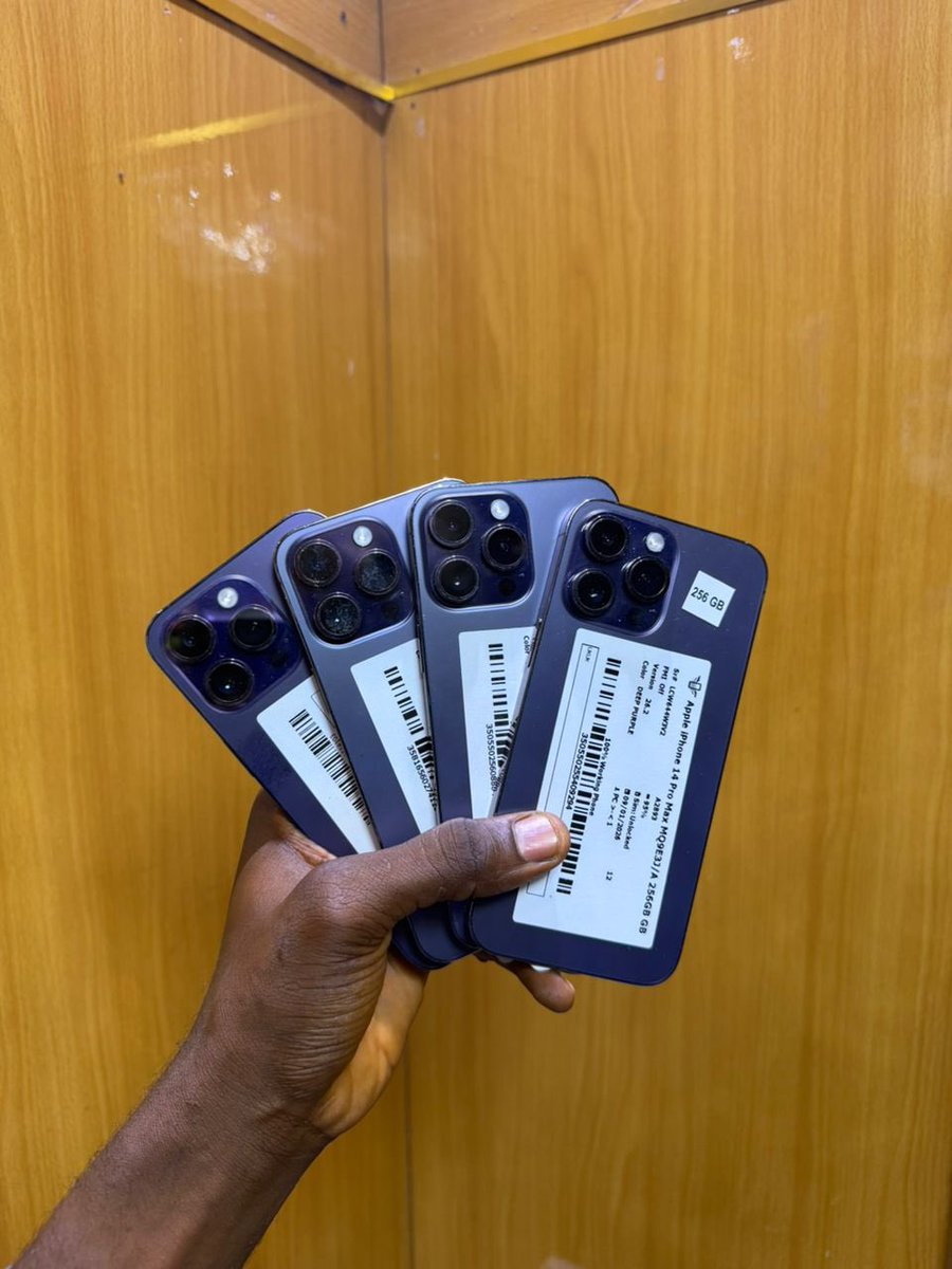 🇬🇧 UK iPhone 14promax P+E
128gb~~815,000
256gb~~890,000

Visit store or send a message.
Call Adam: 08164932138

Location 📍: Sango Ojurin, #Ibadan.

Store Open ⏱: 8am -  7pm 
Delivery Hour ⏱: 8am - 5pm (Nationwide) 

🔁 We accept swapping