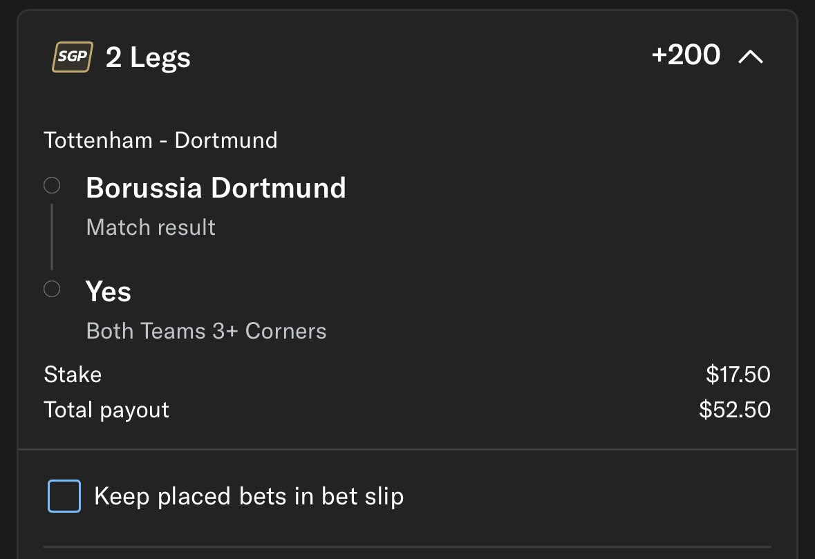 ⚽️ CL AFTERNOON = CORNERS + CHAOS
Dortmund ML 🟡⚫️
Both teams 3+ corners ✅

Who’s tailing this one with me?

#GamblingX #GamblingTwitter #soccer #BorussiaDortmund