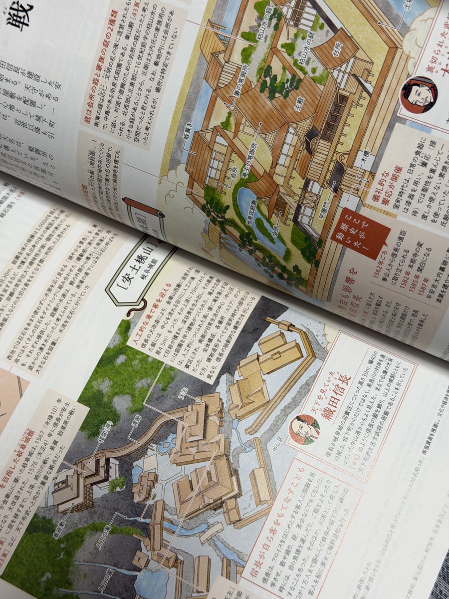 sakone_shogen's tweet image. 忍たま二次創作や室町〜戦国時代創作描いてる人は今月号の「建築知識」絶対買った方が良いよ
室町〜戦国期の屋敷、町屋、寺院、茶室の構造から城下や港町、門前町等の町割のみならず、城郭の構造や縄張、戦国期の勢力図、そして武士や庶民等の服飾も解説されているという情報てんこ盛りの一冊ですぞ