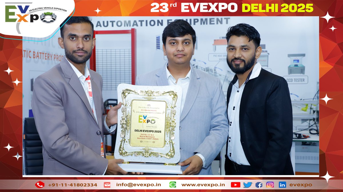 expo_ev's tweet image. S B M ENGINEERS ने EVE Expo 2025 में अपने उन्नत इंजीनियरिंग और औद्योगिक सॉल्यूशंस का प्रभावशाली प्रदर्शन किया। 
#SBMEngineers #eveexpo2025 #EngineeringSolutions #IndustrialProducts #ElectricMobility #Innovation #Quality #SustainableFuture