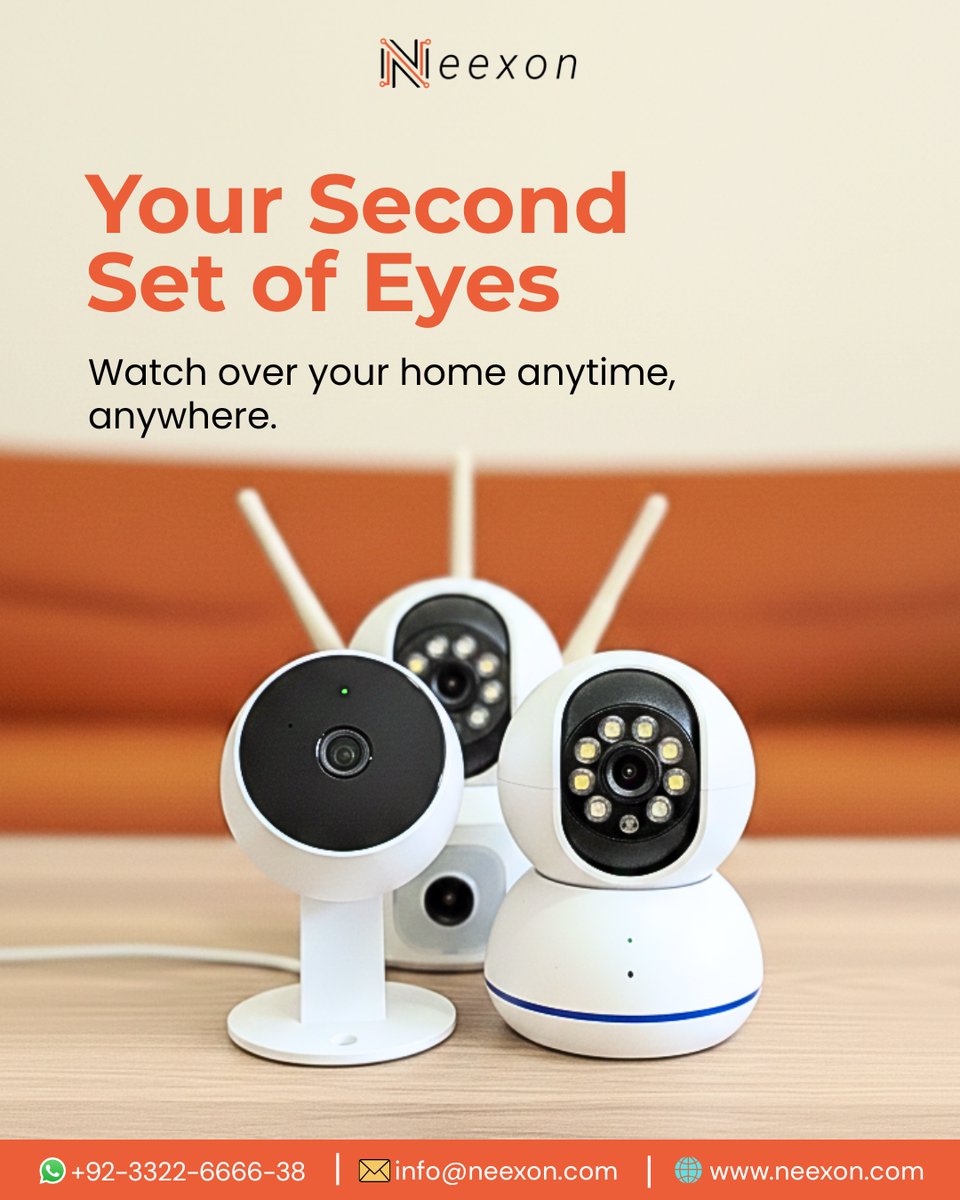 NeexonSmart's tweet image. Neexon offers a complete range of indoor and outdoor #SmartCameras designed to keep your home and loved ones protected at all times. Whether you’re at work, traveling, or asleep, your home stays under watch.

Instant Alerts | Mobile App Control

#HomeSecurity #Neexon #SmartHome