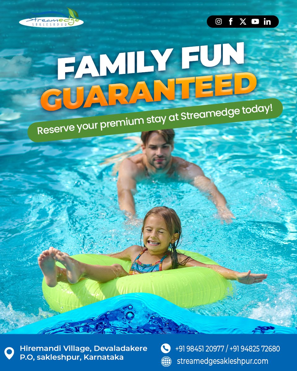 StreamedgeS's tweet image. Fun meets comfort at Streamedge Sakleshpur—poolside moments, fresh air, and relaxed vibes turn every getaway into a joyful escape.

#poolsidefun #comfortstay #relaxedvibes #familygetaway #weekendgetaway #staycationvibes  #natureescape #streamedgesakleshpur #sakleshpurstay