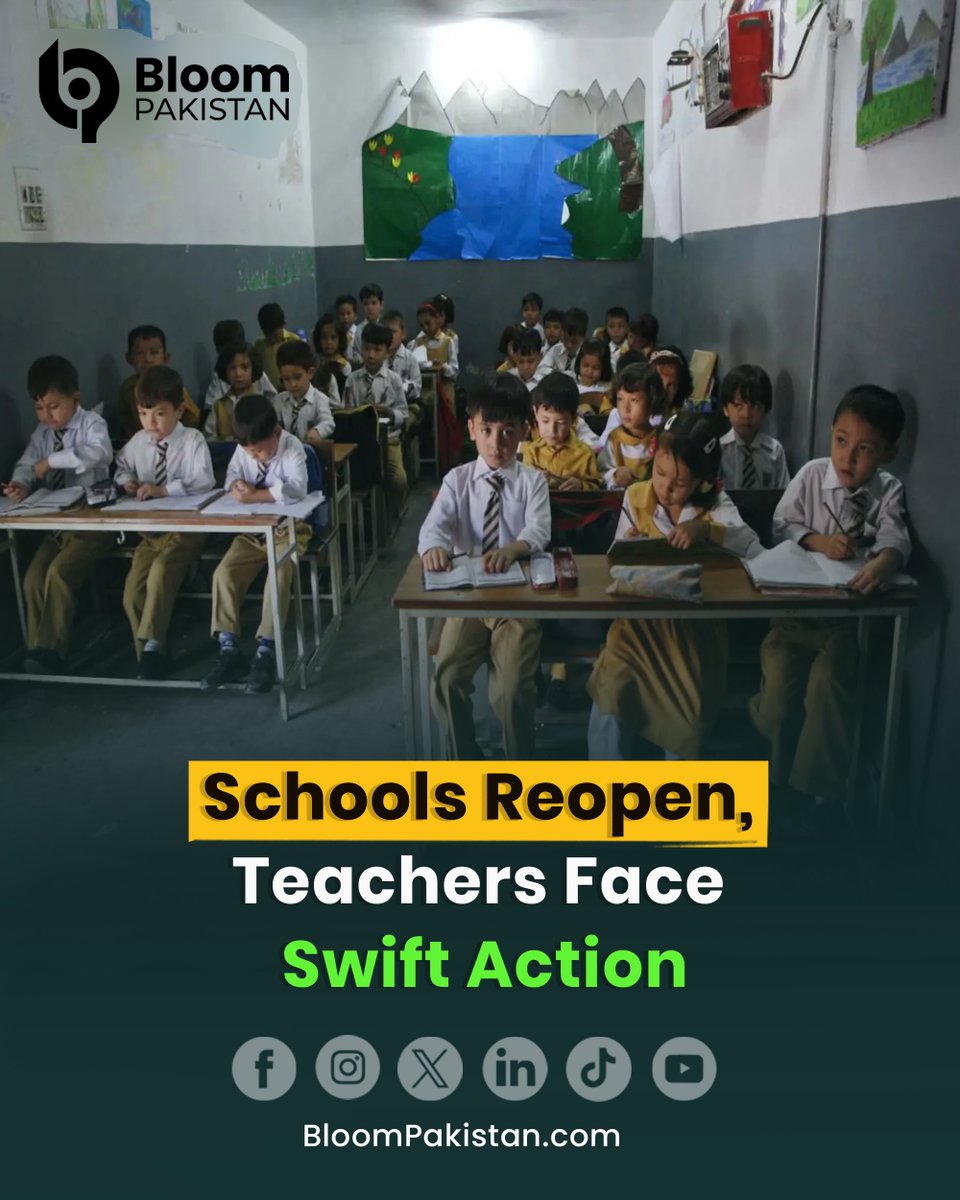 bloom_pakistan's tweet image. DEA Lahore suspends dozens of teachers for absenteeism on the first day of school after winter holidays.

Read More: bloompakistan.com/schools-reopen…

#LahoreEducation #DEA #TeacherAccountability
