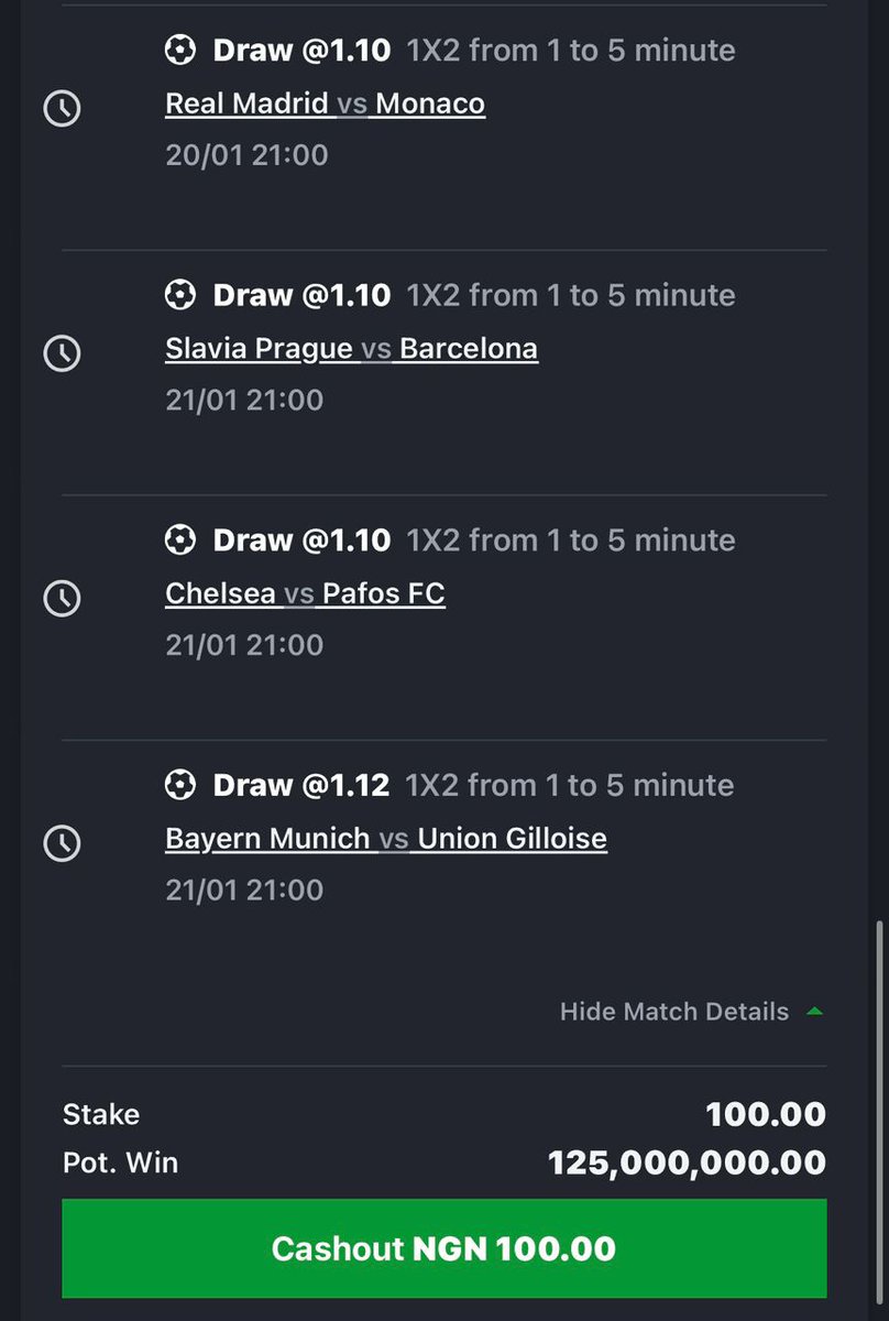 5 mins draw On Sportybet Win 125M Ready 💥

Code is Ready Who is Ready?
Say boom if you are ready &amp; Like  this post fast