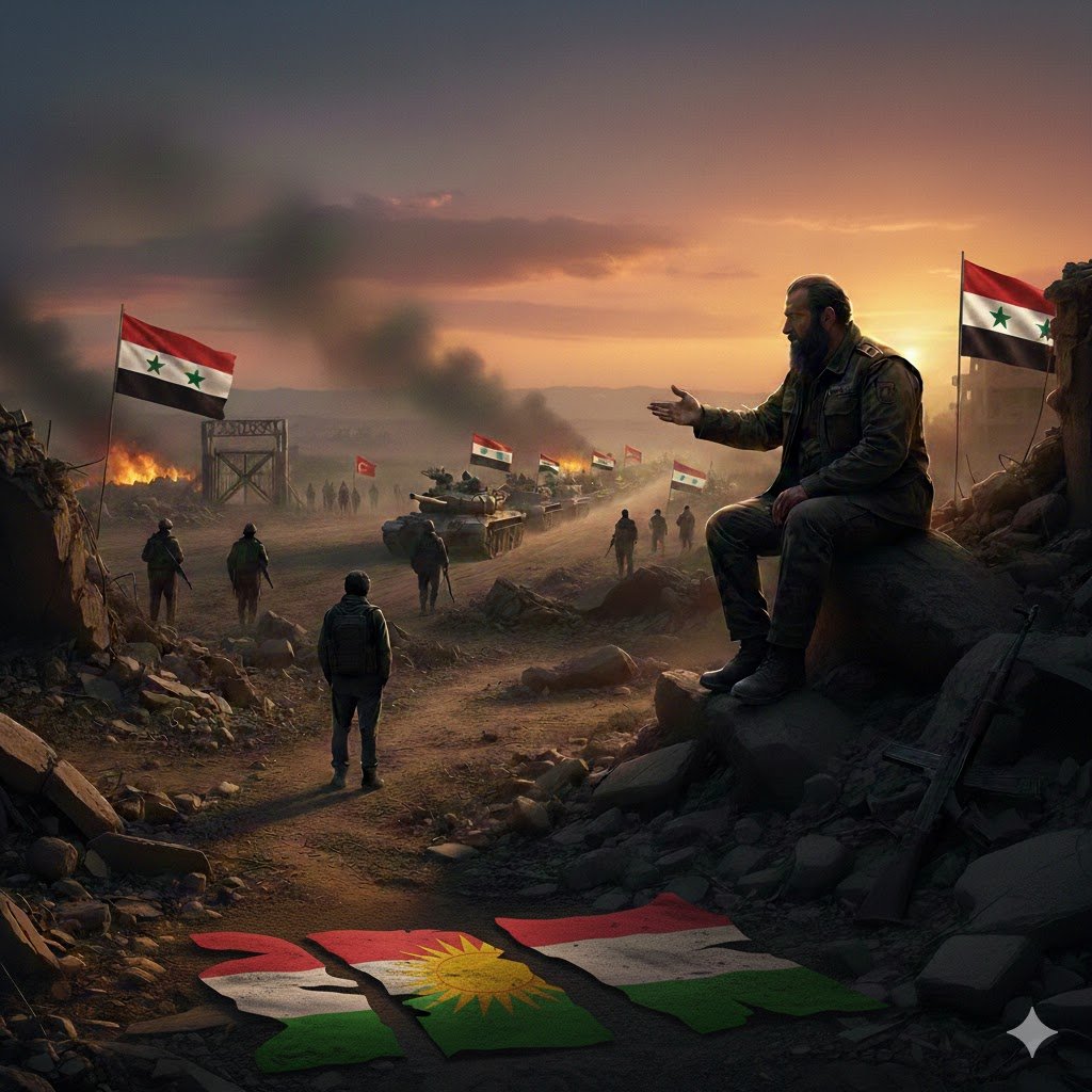 SDG/YPG terör örgütleri için yolun sonu göründü, büyük tasfiye süreci başladı.🔔

Bölgede kartlar yeniden karılırken ABD ve İsrail’in SDG’yi tamamen gözden çıkardığı artık netleşti. Sözde özerklik hayalleri kuran Mazlum Abdi, bugün hayatta kalabilmek için Colani’ye (Ahmed Şara)