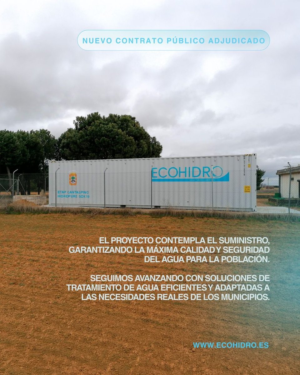 🚛 ARRANQUE DE PROYECTO CANTALPINO
📍 Localización: Cantalpino, Salamanca.
🔬 Tecnología: Ósmosis inversa.
🛠️ Fase actual: Descarga del sistema e inicio de conexiones (Previa a puesta en marcha).
#ProyectoEnMarcha #LicitaciónPública #ProyectoEnCurso #Ingeniería #RD32023 #Ecohidro