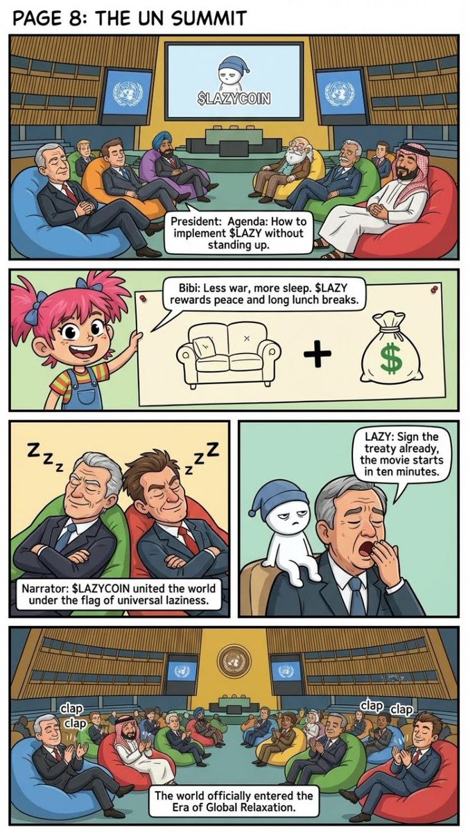 LazyCoinToken's tweet image. PAGE 8 / 20

Emergency meeting.

Nothing urgent happened.

#LAZYCOIN #MemeCoin