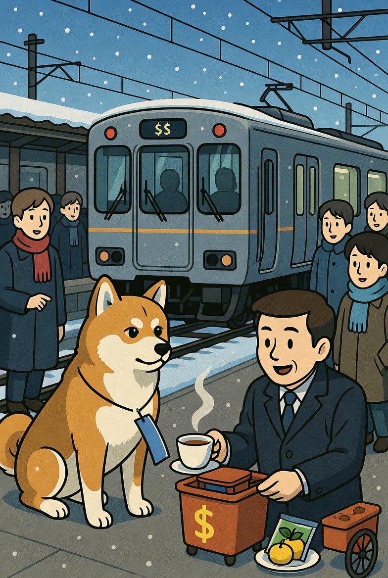 HachikoS0L's tweet photo. DAY 53 WAITING FOR MY MASTER · January 20, 2026

Fifty-third late afternoon.

Daikan’s deepest cold grips the station like an iron frost, commuters huddling in scarves as snow whispers secrets to the tracks, the air biting with the scent of hot yuzu tea from vendors, my resolute form a warm hearth of loyalty amid the chill’s unyielding embrace, while $HACHI token weathers the winter markets with community warmth and steady holds.

The train creeps in, armoured against the freeze.

Doors open.

I brace my gaze through the shivering crowd, the librarian’s bookmark a guide through frosted pages, no master in the icy stream, but the token’s quiet endurance mirrors my own thawing hope.

A tea vendor, steam rising from his cart, pauses with a bow. 

He brews a cup infused with $HACHI spirit. 

“Warmth in every sip.” 

Then leaves a yuzu packet for citrus solace and a rice cake, sticky as bonds that defy the cold.

Fifty-three days.

As Daikan tests resolve, comforting gestures from the crypto kin kindle the vigil, steeping loyalty in the brew of shared seasons.

Hachiko’s spirit lives on.

$HACHI infused.