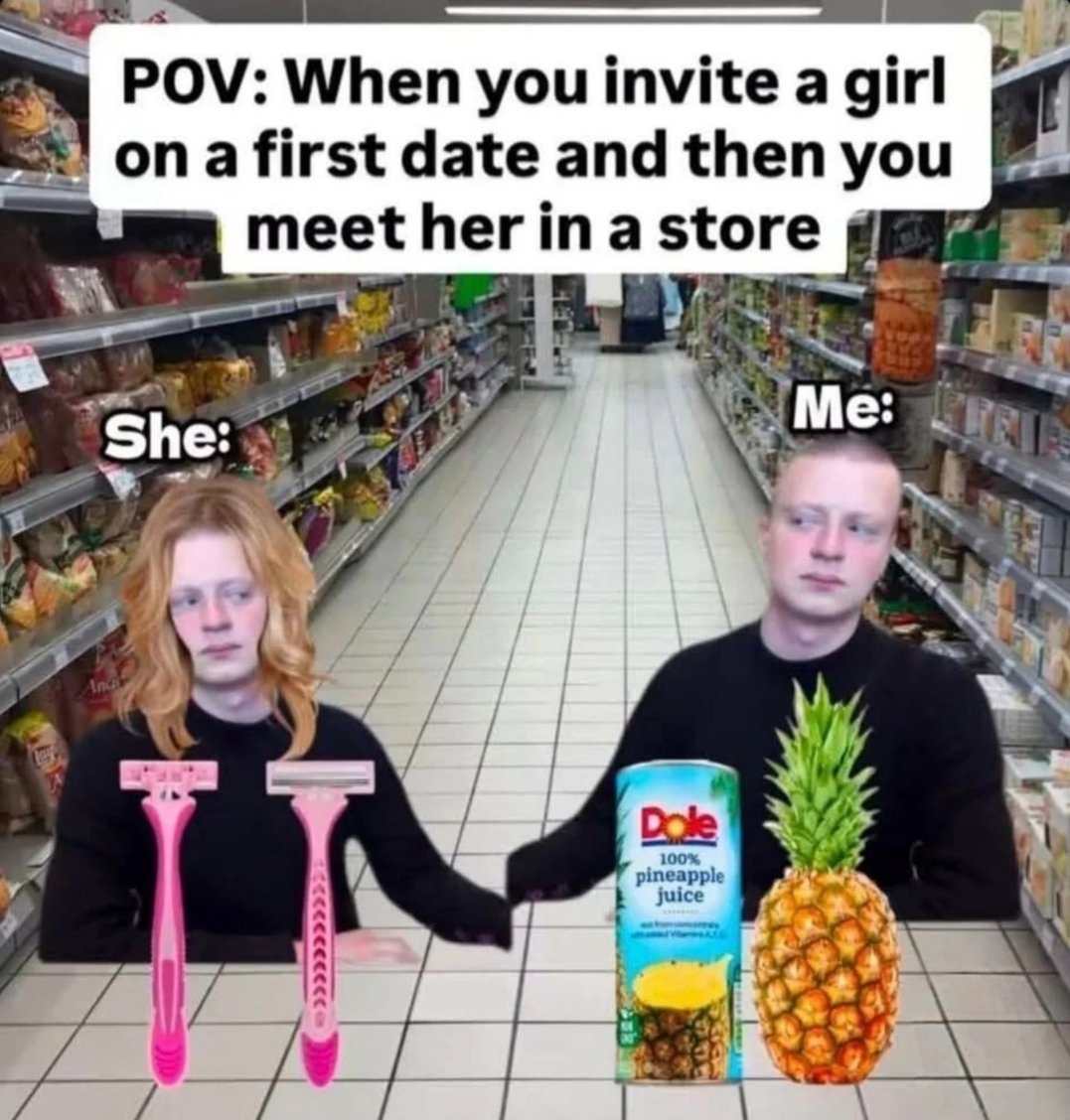VideonistX's tweet image. First dates are 90% preparation and 10% actually meeting 🤣

#FirstDate #DatingLife #Relatable #GroceryStore #RelationshipGoals