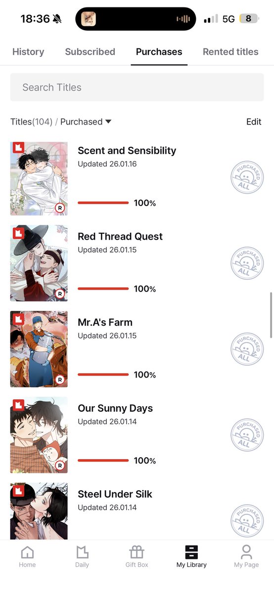 I spent like A$950 in 4 years being Lezhin member, and ive purchased 104 manhwas by 100%, its only like $9 each manhwa, it's not that expensive if you think about that. You don't have to buy everything, just buy what you like.