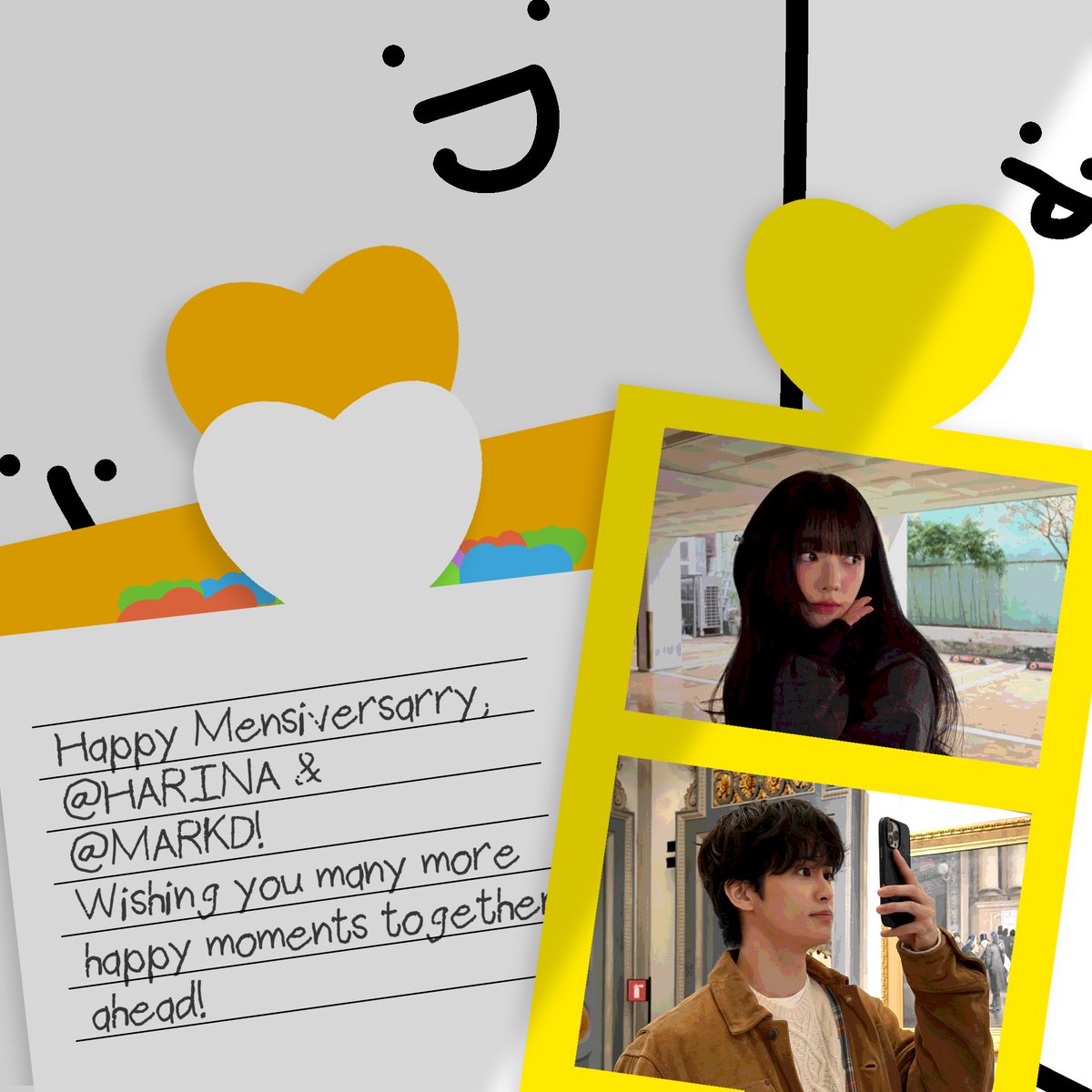 memory_and_mug's tweet image. Happy monthsary, lovebirds (@harina &amp;amp; @Markd)! From shared laughs to soft arguments and back again, you’ve grown together beautifully. Wishing you many more days of holding hands and finding comfort in each other. 💛🌷