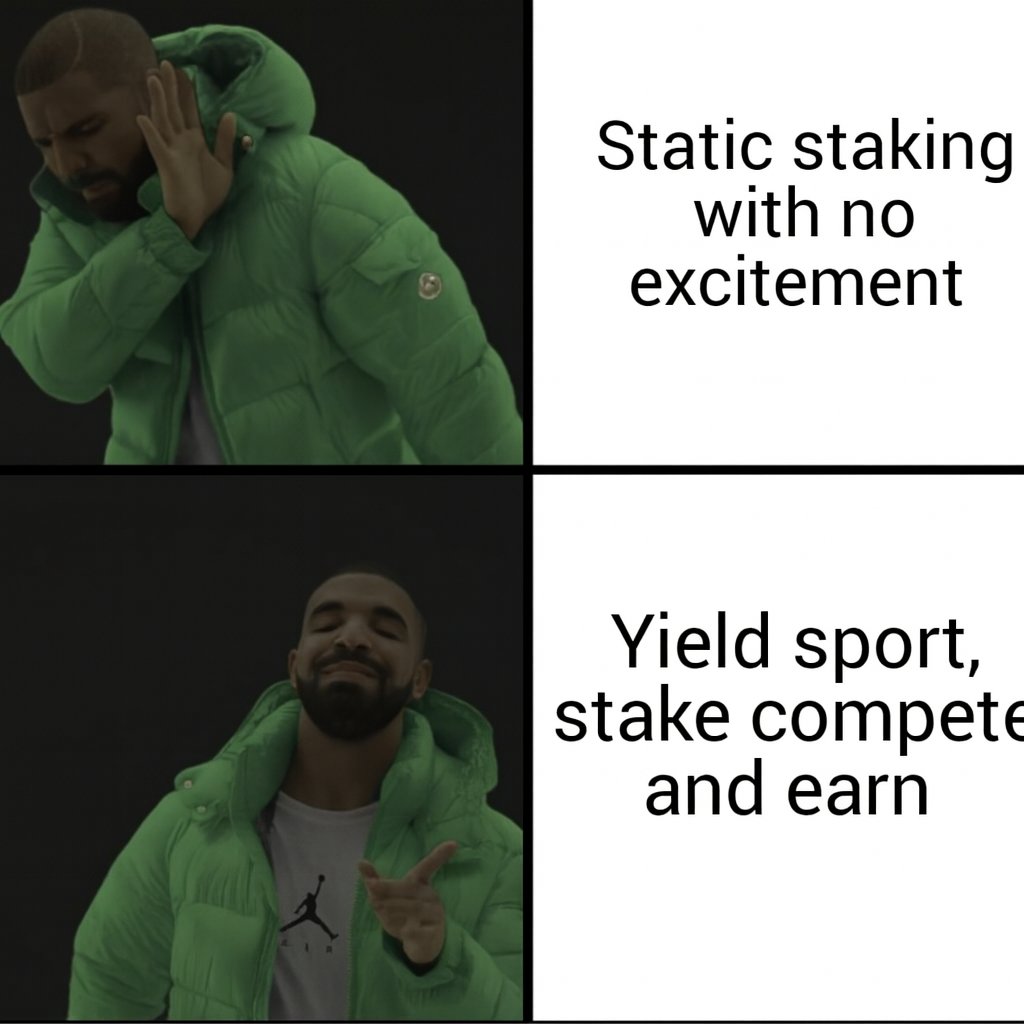 yieldsport's tweet photo. GM CT
YieldSport provides excitement + unique on-chain footprints + revenue.
Build your fortune, Leave an impact; all made fun.
#stakethejblbway #competitivestaking https://t.co/vi3hSslvII
