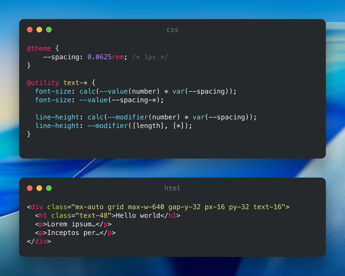 Tailwind CSS で --spacing を1px相当に設定したら、実装もレビューも一段としやすくなって超おすすめ。1年以上前に全社に導入したけど、なぜもっと早くやらなかったのかと今でも思う。