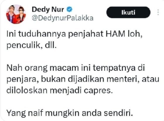 Preet…ga usah byk omong…munafik loe dgn para kader parte gajahmu itu! 🤣🤣🤣