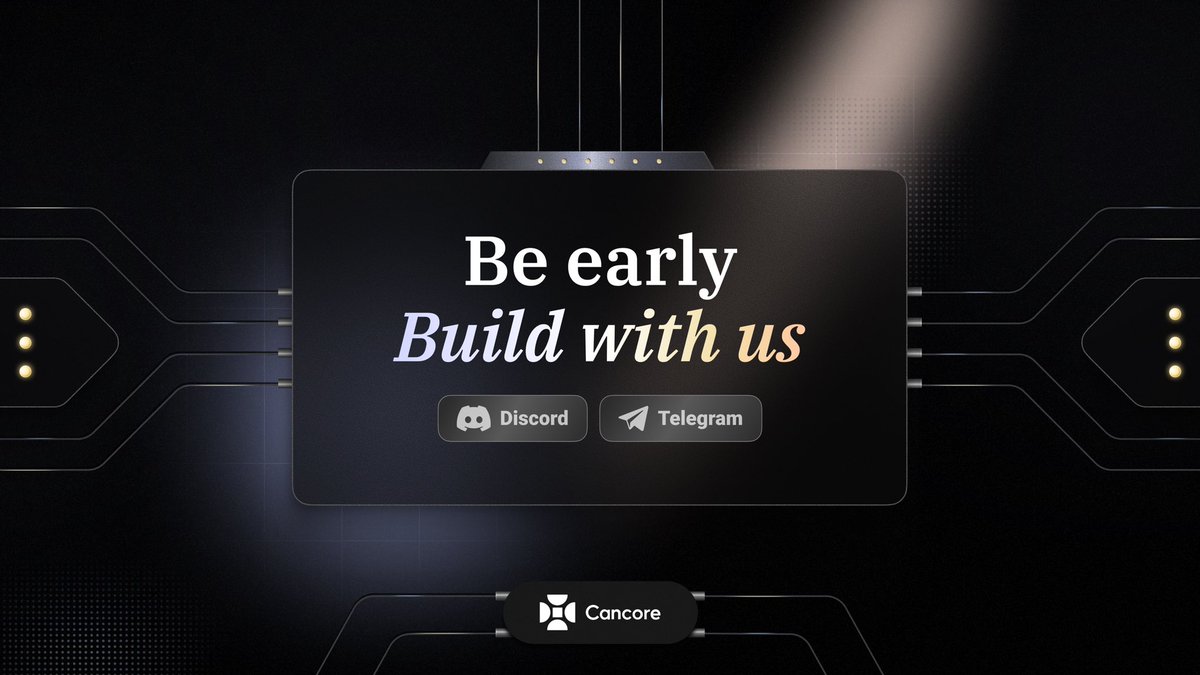 The Cancore community is now live.

Follow the build, join the discussion, and be among the first to take part.

👉 Discord: discord.gg/cancore
👉 Telegram: t.me/cancore_chat

Early members help shape what comes next.
Welcome aboard!